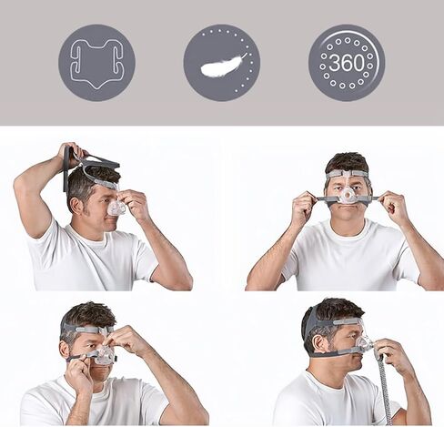 إطار بديل Mirage Fx مكون من قطعتين لقناع الأنف Mirage Fx، وغطاء رأس Mirage Fx لحماية الأنف وإعادة استخدام ملحقات آلة التنفس يناسب واقي الأنف Mirage FX (قطعتان قياسيتان) in Kuwait