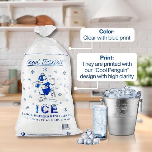 انتبلاست جروب اكياس ثلج، 1.5 مل، 20×11 بوصة، شفاف، 1000/كرتونة in Kuwait