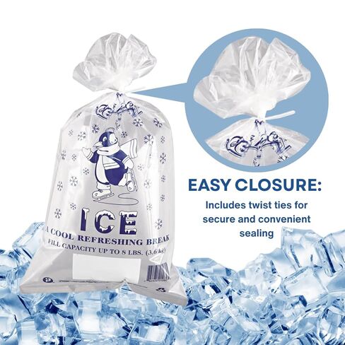 انتبلاست جروب اكياس ثلج، 1.5 مل، 20×11 بوصة، شفاف، 1000/كرتونة in Kuwait