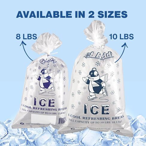 انتبلاست جروب اكياس ثلج، 1.5 مل، 20×11 بوصة، شفاف، 1000/كرتونة in Kuwait