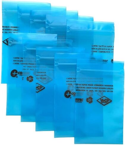 أكياس بسحاب لمنع الصدأ من VCI (4 × 6 بوصات - 4 مل) أكياس بولي Cortec VpCI-126 مضادة للصدأ VCI لحماية المعادن (عبوة من 10) in Saudi Arabia