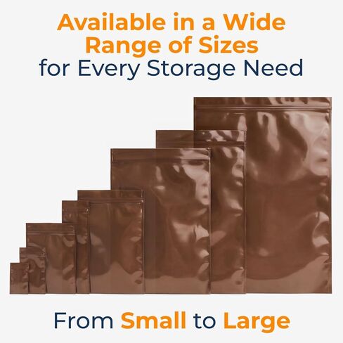 أكياس بسحاب كهرماني واقية من الأشعة فوق البنفسجية مقاس 4 × 6 بوصات، عبوة مكونة من 50 كيسًا - أكياس بلاستيكية مانعة للضوء قابلة للإغلاق لتغليف المنتجات الحساسة للضوء، شديدة التحمل بسمك 3 مل، تخزين مقاوم للرطوبة in Kuwait