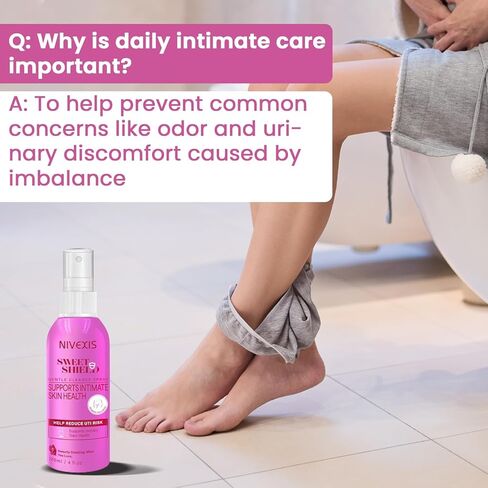 Feminine Intimate Skin Spray, Vaginal Odor Control & Itch Relief, pH Balanced Hygiene Cleanser, Soothes Irritated for Vaginal, Hypoallergenic, Fragrance-Free Hypochlorous Acid Formula, 4 fl oz in Saudi Arabia