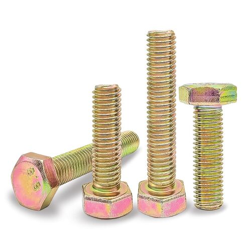 M5 x 25mm 50pcs Heavy Duty Hex Head Screws Hexagon Bolts, 8.8 Grade Alloy Steel, Galvanized Finish, Metric Machine Fully Thread in Saudi Arabia