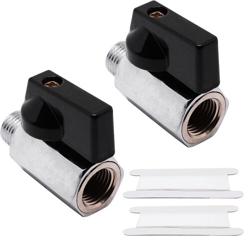 2pcs 1/2" Brass Ball Stopcock, Mini Ball Shut Off Stopcock NPT Female x Male in Saudi Arabia