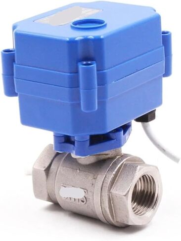 DN15 DN20 DN25 صمام كروي ثنائي الاتجاه من الفولاذ المقاوم للصدأ صمام كروي كامل التجويف 2 سلك المحرك AC/DC 9-24V(1,DC12V_CR02) in Kuwait