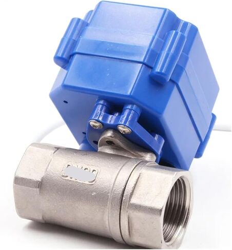 DN15 DN20 DN25 صمام كروي ثنائي الاتجاه من الفولاذ المقاوم للصدأ صمام كروي كامل التجويف 2 سلك المحرك AC/DC 9-24V(1,DC12V_CR02) in Kuwait