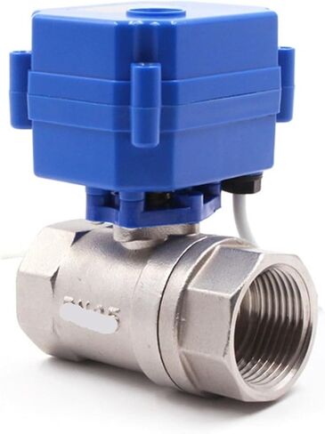 DN15 DN20 DN25 صمام كروي ثنائي الاتجاه من الفولاذ المقاوم للصدأ صمام كروي كامل التجويف 2 سلك المحرك AC/DC 9-24V(1,DC12V_CR02) in Kuwait