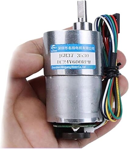 24V 12W DC gear Motor with Hall Encoder JGB37-3530B Motor 37MM Adjustable Speed CW CCW Electric Engine(12rpm,24V only motor) in Saudi Arabia