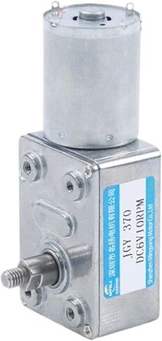 6V DC Geared Motor JGY370-M5 Threaded Screw Shaft Can CW CCW Speed Adjustable Worm Gear Motor(92rpm,6Vonly motor) in Saudi Arabia