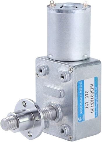 Worm Gear DC Motor M8 Screw Shaft 6v Small Motor JGY370 Adjustable Speed Can CW CCW 33mm Shaft Length(18RPM 6V,Motor and Flange) in Saudi Arabia
