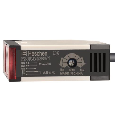 Heschen Photoelectric Sensor Switch E3JK-DS30M1 DC12-24V Diffuse Type Detection Distance 30cm in Saudi Arabia