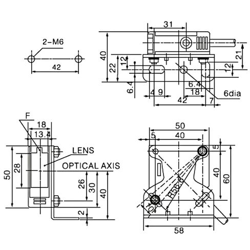 Heschen Photoelectric Sensor Switch E3JK-DS30M1 DC12-24V Diffuse Type Detection Distance 30cm in Saudi Arabia