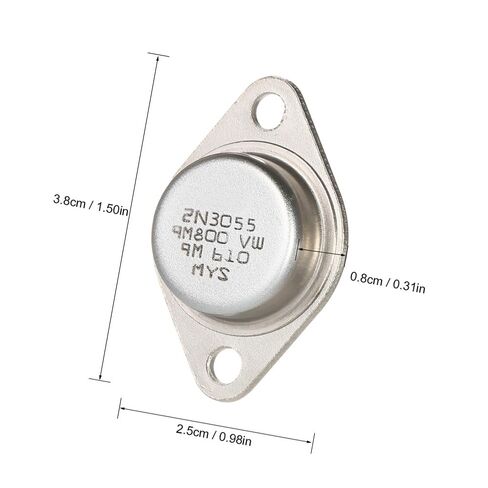 5 قطعة 2N3055 ترانزستورات مكثف الطاقة NPN to-3 حافظة معدنية - 15A/60V غطاء من الفولاذ المقاوم للصدأ لمكبر الصوت ودوائر إمداد الطاقة in Kuwait