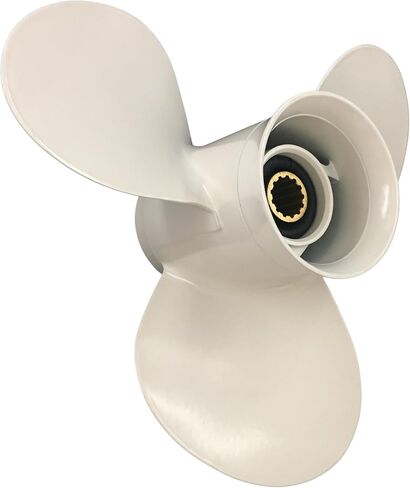 Aluminum Propeller 40-60HP 11-5/8x11 RH 13 Tooth Prop Fit for Yamaha Outboard Motor OEM 69W-45947-00-EL 11-5/8x11, WHITE in Saudi Arabia
