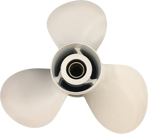 Aluminum Propeller 40-60HP 11-5/8x11 RH 13 Tooth Prop Fit for Yamaha Outboard Motor OEM 69W-45947-00-EL 11-5/8x11, WHITE in Saudi Arabia