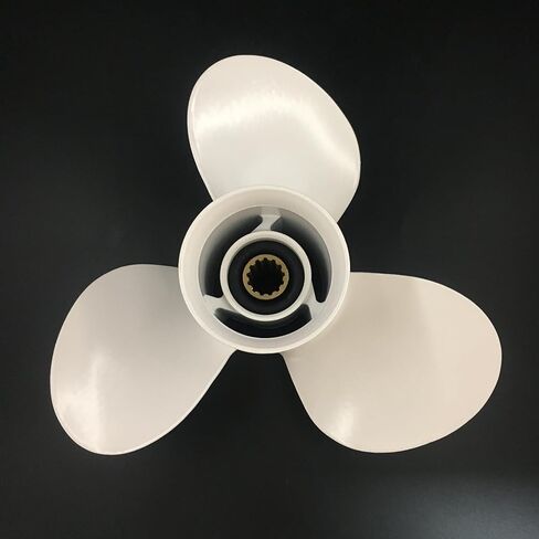 Aluminum Propeller 40-60HP 11-5/8x11 RH 13 Tooth Prop Fit for Yamaha Outboard Motor OEM 69W-45947-00-EL 11-5/8x11, WHITE in Saudi Arabia