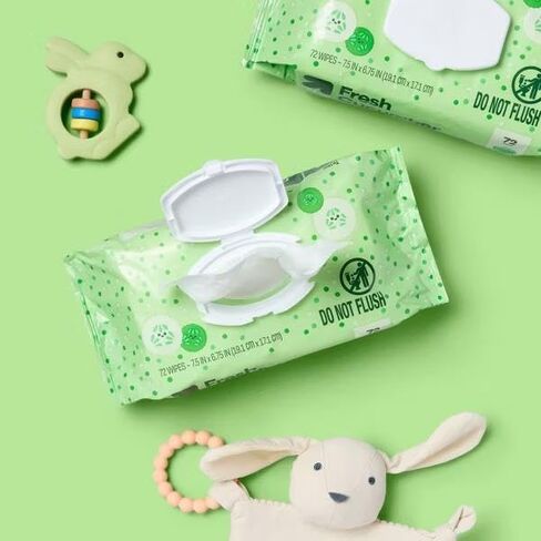 مناديل مبللة للأطفال برائحة الخيار الطازج - 3 عبوات (إجمالي 216 قطعة) in Kuwait