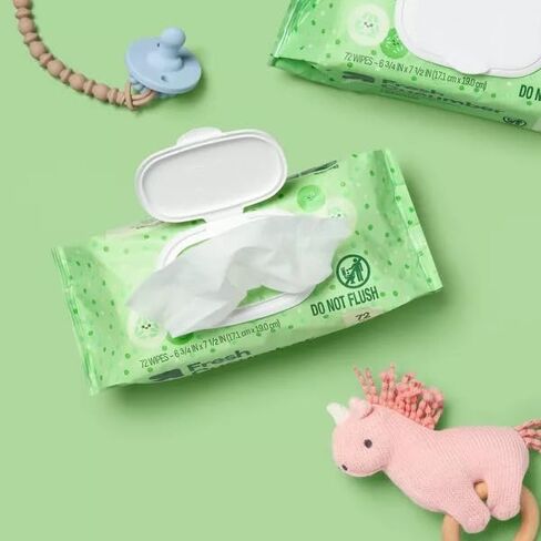 مناديل مبللة للأطفال برائحة الخيار الطازج - 3 عبوات (إجمالي 216 قطعة) in Kuwait