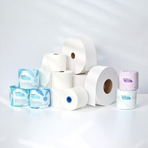 Cascades PRO Select Soft/Strong Bathroom Tissue, 2-Ply Toilet Paper Rolls for Restrooms – Universal Fit - Individually Wrapped, Recycled Fibers – 500 Sheets/Roll - 96 Rolls/Box – B040- White in Kuwait