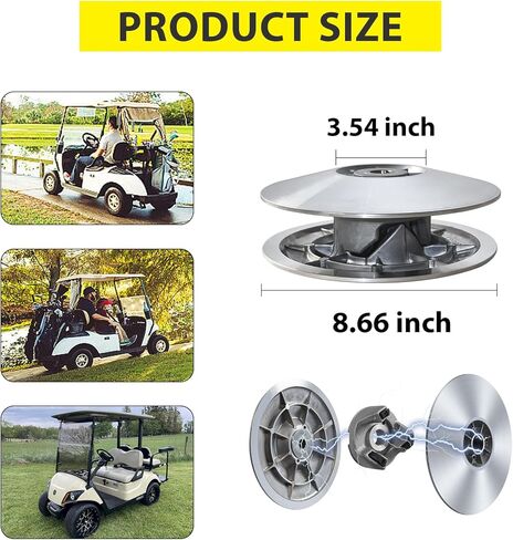 Golf Cart Secondary Driven Power Clutch Kit with Spring for Yamaha Golf Cart G2 G8 G9 G11 G14 G16 G20 G21 G22 G28 1985-2007, Metal Surface Drive Clutch in Saudi Arabia