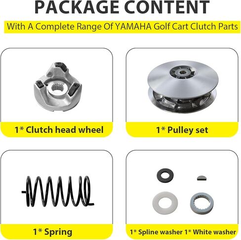 Golf Cart Secondary Driven Power Clutch Kit with Spring for Yamaha Golf Cart G2 G8 G9 G11 G14 G16 G20 G21 G22 G28 1985-2007, Metal Surface Drive Clutch in Saudi Arabia