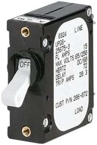 قاطع الدائرة المغناطيسية ذو الإطار A من Paneltronics - 20 أمبير - قطب واحد in Kuwait