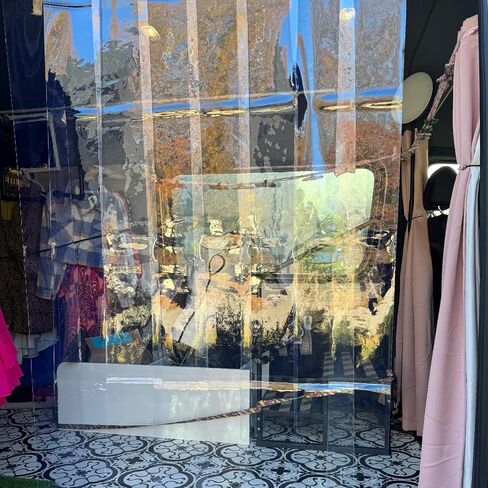 طقم ستائر شريطية شفافة من مادة PVC للمبردات والمجمدات، مقاس 2.15 × 2.2 م، شرائط أبواب متينة من الفينيل، سهلة التركيب، موفرة للطاقة، تحكم شديد في درجة الحرارة in Kuwait