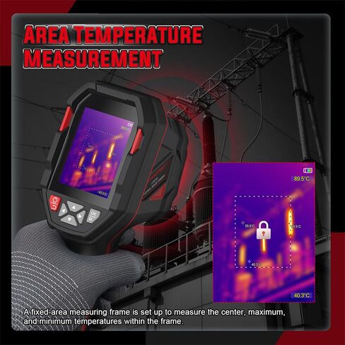 تصوير حراري HABOTEST HT821A، دقة الأشعة تحت الحمراء 240 × 240، كاميرا حرارية محمولة، نطاق درجة حرارة من 4 إلى 1022 درجة فهرنهايت، مع منبه لدرجة الحرارة، مثالي لاستكشاف الأخطاء وإصلاحها الكهربائية وفحص المنزل in Kuwait