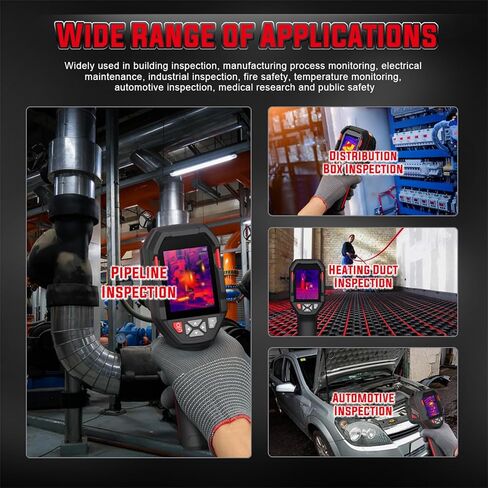 تصوير حراري HABOTEST HT821A، دقة الأشعة تحت الحمراء 240 × 240، كاميرا حرارية محمولة، نطاق درجة حرارة من 4 إلى 1022 درجة فهرنهايت، مع منبه لدرجة الحرارة، مثالي لاستكشاف الأخطاء وإصلاحها الكهربائية وفحص المنزل in Kuwait