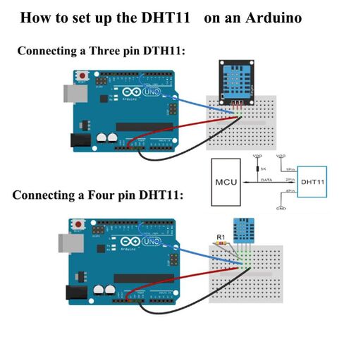 6PCS DHT11 Digital Temperature & Humidity Sensor Module, 3.3V-5V 20-90% RH 0-50℃ Humidity Sensor with Dupont Wires for Arduino Raspberry Pi in Saudi Arabia