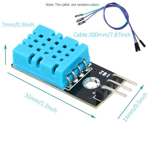 6PCS DHT11 Digital Temperature & Humidity Sensor Module, 3.3V-5V 20-90% RH 0-50℃ Humidity Sensor with Dupont Wires for Arduino Raspberry Pi in Saudi Arabia