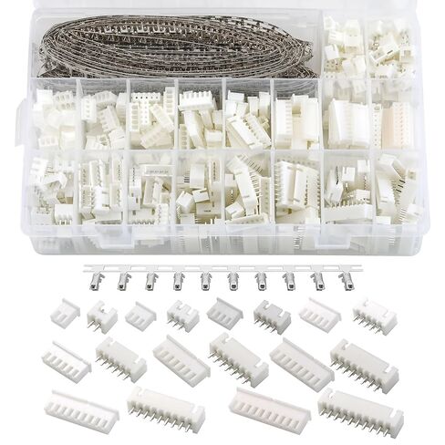 1270pcs XH 2.54mm Pitch 2p 3p 4p 5p Terminal Kit Housing Pin Header JST Connector Wire Connectors Adaptor XH2.54 TJC3 in Saudi Arabia