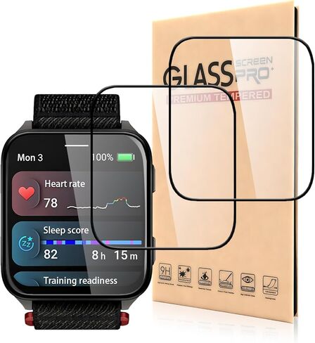 واقي شاشة Liuyuxi مكون من 3 قطع متوافق مع Garmin Venu X1، مادة PMMA، حافة منحنية ثلاثية الأبعاد تغطية كاملة لفيلم الساعة الذكية، مضاد للخدش، مضاد لبصمات الأصابع وحساسية عالية. in Saudi Arabia