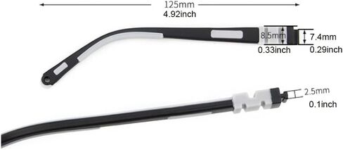 QYAJS Eyeglasses Arms Legs Children Glasses Silicone Eyewear Frame Temple Girls Boy (Black and Grey) in Saudi Arabia