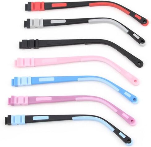 QYAJS Eyeglasses Arms Legs Children Glasses Silicone Eyewear Frame Temple Girls Boy (Black and Grey) in Saudi Arabia