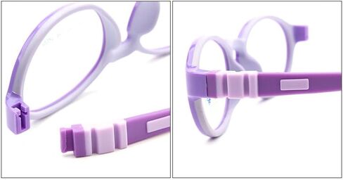 QYAJS Eyeglasses Arms Legs Children Glasses Silicone Eyewear Frame Temple Girls Boy (Black and Grey) in Saudi Arabia