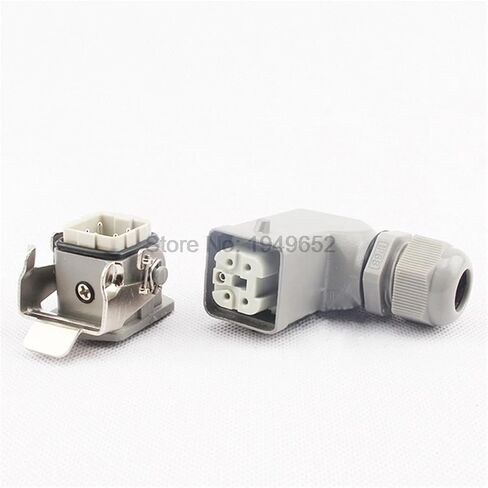 موصلات شديدة التحمل HDC-HA-004-1 F/M 4 + 1pin 5pin 10A موصل صناعي مستطيل 1 قطعة in Kuwait