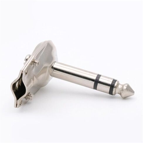 10 قطعة/الوحدة 6.35 مللي متر أحادية جاك الزاوية اليمنى 2 القطب ذكر التوصيل 1/4 بوصة التوصيل ل تأثير دواسة أداة in Kuwait