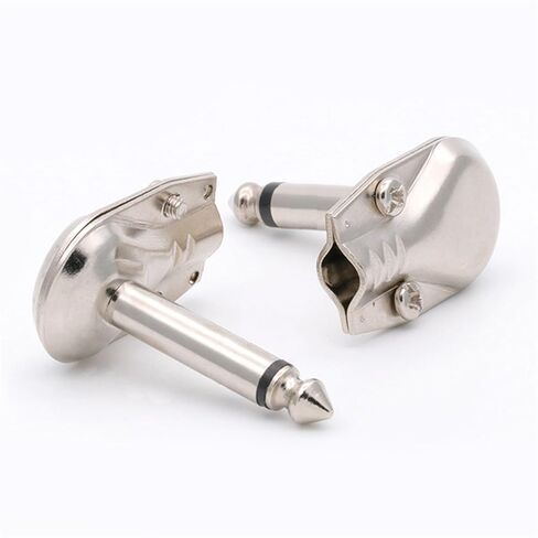 10 قطعة/الوحدة 6.35 مللي متر أحادية جاك الزاوية اليمنى 2 القطب ذكر التوصيل 1/4 بوصة التوصيل ل تأثير دواسة أداة in Kuwait