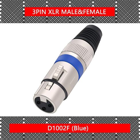 3 Pin X L R Male/Female Plug Wire Connector 3 Poles X L R Microphone Plug M I C Cable Terminal Connector 7 Colors 1Pcs(1xF-Yellow) in Saudi Arabia