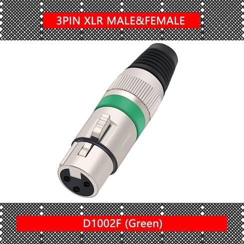 3 Pin X L R Male/Female Plug Wire Connector 3 Poles X L R Microphone Plug M I C Cable Terminal Connector 7 Colors 1Pcs(1xF-Yellow) in Saudi Arabia