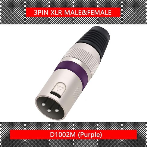3 Pin X L R Male/Female Plug Wire Connector 3 Poles X L R Microphone Plug M I C Cable Terminal Connector 7 Colors 1Pcs(1xF-Yellow) in Saudi Arabia
