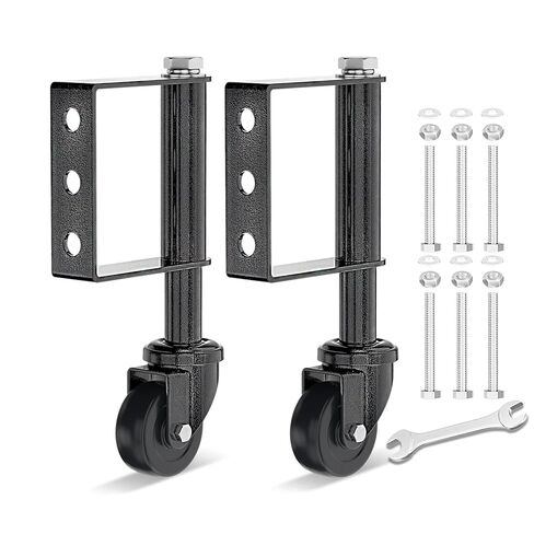 عبوتان من عجلة البوابة مقاس 2 بوصة للبوابة الخشبية، سعة 100-200 رطل، عجلات بوابة الإطارات المطاطية الصلبة الممتصة بنابض، مع براغي ومفك براغي in Kuwait