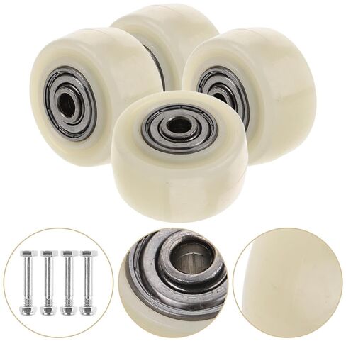 4pcs 1.5-inch Nylon Single Wheel Heavy Duty Swivel Plate Casters for Hand Trucks and Furniture Dollies, Silent Rotation Wheels for Industrial Material Handling in Saudi Arabia