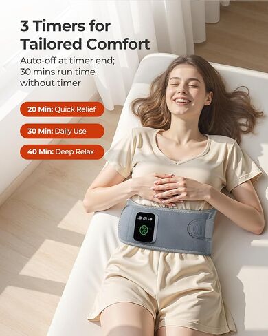 Cordless Heating Massage Pad Customizable Pain Relief with 3 Heat 3 Vibration 3 Timer Settings Wearable and Rechargeable for Back Menstrual Cramps Thoughtful Unisex Gift in Saudi Arabia