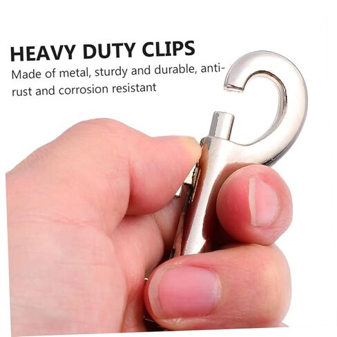 POPETPOP 12pcs Zinc Alloy Double Ended Dog Leash Snap Hooks Heavy Duty Metal Clips for PET Leash Backpack Luggage Connectors Sturdy in Saudi Arabia