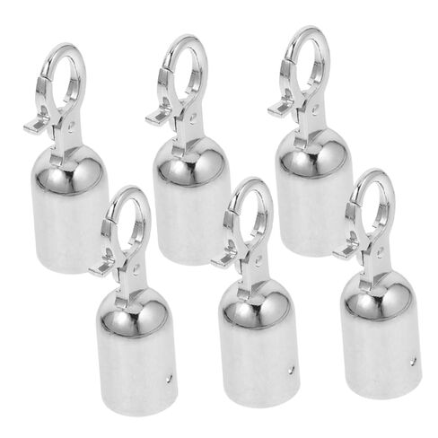 Veemoon 6pcs Concierge Railing Accessories End Caps for Rope Cord Lock Stopper for Ropes Rope Hook Fastener Rope End Snap Hook Rope End Cap Fastener Spring Clip Hook Silver Stainless Steel in Saudi Arabia