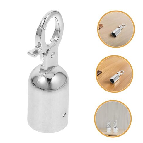 Veemoon 6pcs Concierge Railing Accessories End Caps for Rope Cord Lock Stopper for Ropes Rope Hook Fastener Rope End Snap Hook Rope End Cap Fastener Spring Clip Hook Silver Stainless Steel in Saudi Arabia