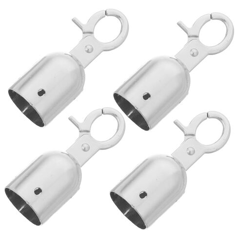PRETYZOOM 4Pcs Cord End Snap Hook Versatile Rope End Stopper for Stanchion Ropes Banister Rails Stylish Easy to Install Safety for Welcome in Saudi Arabia